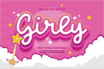 Pink Girly Vector Text Effect