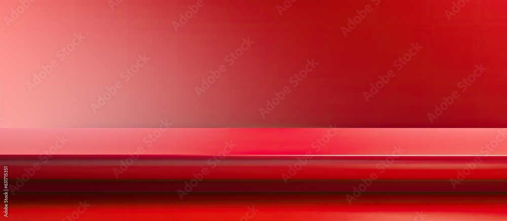 Poster A horizontal composition with a red gradient background in a studio, suitable for product placement or website design. It has copy space available.