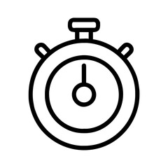 Stopwatch vector icon. Symbol in Line Art Style for Design  Presentation  Website or Apps Elements. Sport equipage symbol illustration