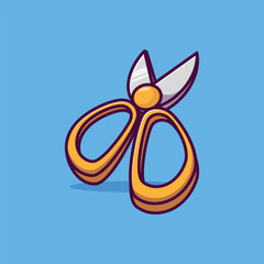 Scissor simple cartoon vector illustration object education concept icon isolated