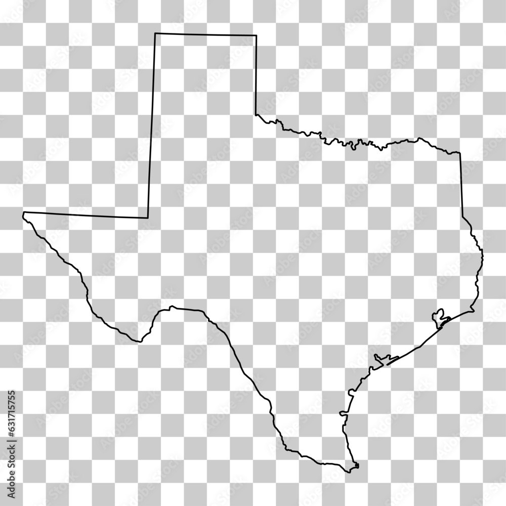 Wall mural Texas map shape, united states of america. Flat concept icon symbol vector illustration