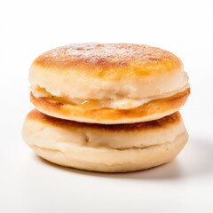 English Muffin on white background