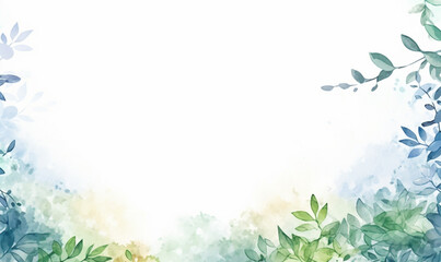 Obraz premium watercolor floral background, frame, pattern, texture. template for design. pastel colors