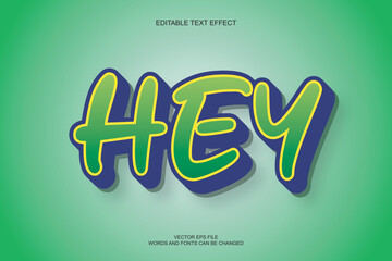 hey vector text effect
