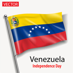 Venezuela flag national independence day vector flags in America 
