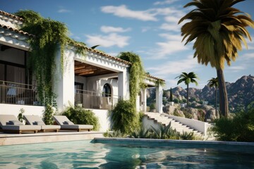 Obraz premium Modern villa with swimming pool