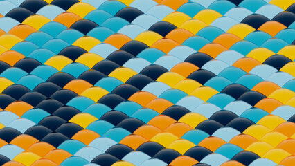 Abstract background of fish scales. 3d illustration