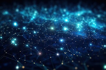 3d rendering of abstract technology digital background with connection lines and dots, Abstract digital technology background. Global network connection concept. 3D Rendering, AI Generated