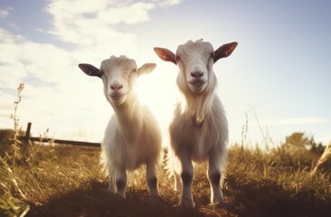 Obraz premium Funny goats portrait