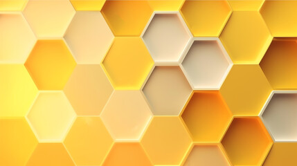 Abstract yellow color hexagon geometric background, modern futuristic science design