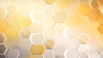 Abstract yellow color hexagon geometric background, modern futuristic science design