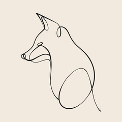 Lineart of a wolf