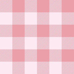 Checkered textile seamless pink pattern. Vector tartan plaid graphic background.
