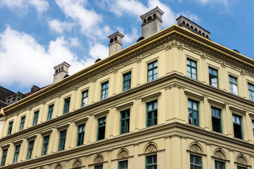 Fototapeta na wymiar Neoclassical style apartment building in Europe