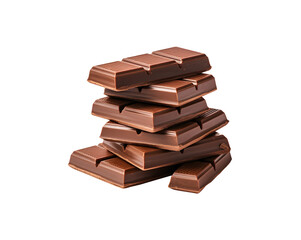 chocolate bars isolated on transparent background Generative AI - PNG File