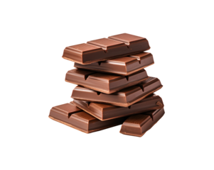 chocolate bars isolated on transparent background Generative AI - PNG File