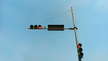 Traffic light as a symbol of rules on the road