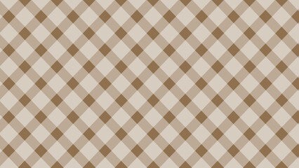 Diagonal white checkered in the brown background