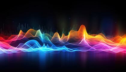 Abstract representation of sound waves illustrating the impact of audio-based media
