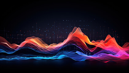 Abstract representation of sound waves illustrating the impact of audio-based media