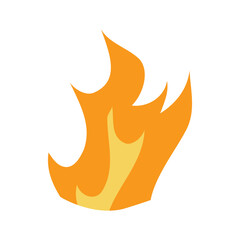 Obraz na płótnie Canvas Red and orange fire flame. Part of hot flaming element. Idea of energy and power. Isolated vector illustration in flat style editable