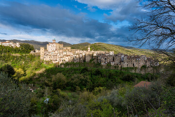Fototapeta na wymiar San Gregorio da Sassola, beautiful village in the Province of Rome, Lazio, Italy.