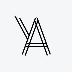 VA, VA, V, A, YA, AY, Y Letters Initial Logo Monogram