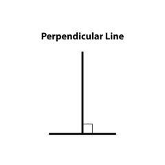 Perpendicular line. vector illustration on white background