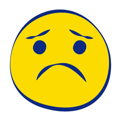 Sad 30 Grunge Emoticons Fill Style