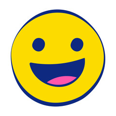 Smiling 30 Grunge Emoticons Fill Style