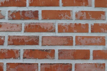 Obraz premium old red brick wall texture background