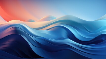 Colorful wave background. Generative AI