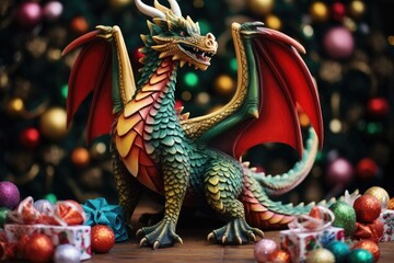 Fototapeta premium Dragon symbol of year 2024