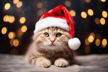 Santa cat background