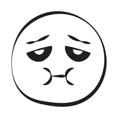 Fototapeta premium Sick 30 Grunge Emoticons Outline Style