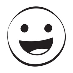 Smiling 30 Grunge Emoticons Outline Style