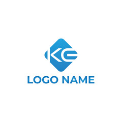 Vector letter KE logo design concept logo