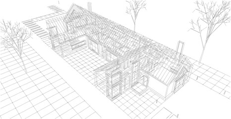 architecture sketch of the house © Svjatoslav