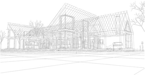 architecture sketch of the house © Svjatoslav