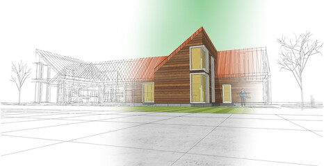 architecture sketch of the house © Svjatoslav