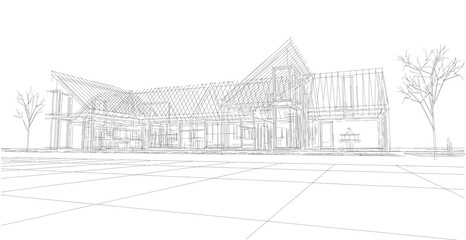 architecture sketch of the house © Svjatoslav