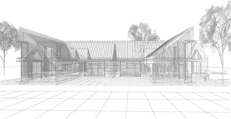 architecture sketch of the house © Svjatoslav