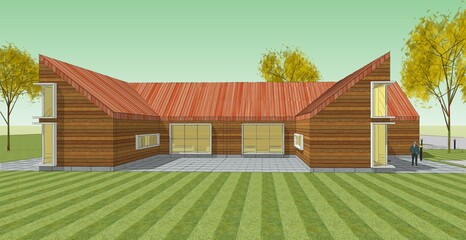 architecture sketch of the house © Svjatoslav