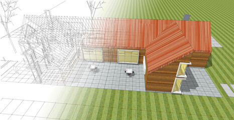 architecture sketch of the house © Svjatoslav