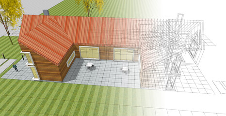 architecture sketch of the house © Svjatoslav