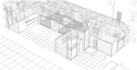 architecture sketch of the house © Svjatoslav