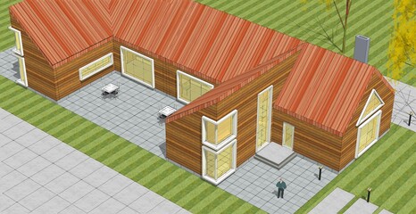 architecture sketch of the house © Svjatoslav