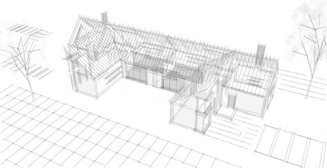 architecture sketch of the house © Svjatoslav