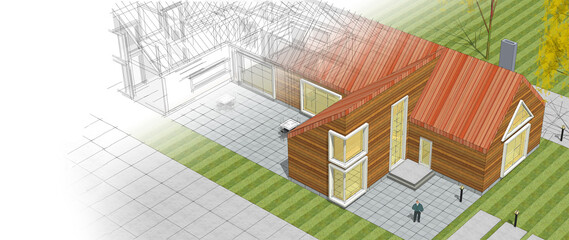 architecture sketch of the house © Svjatoslav