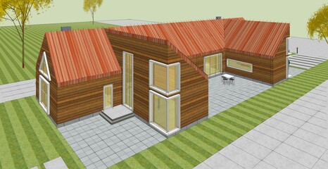 architecture sketch of the house © Svjatoslav